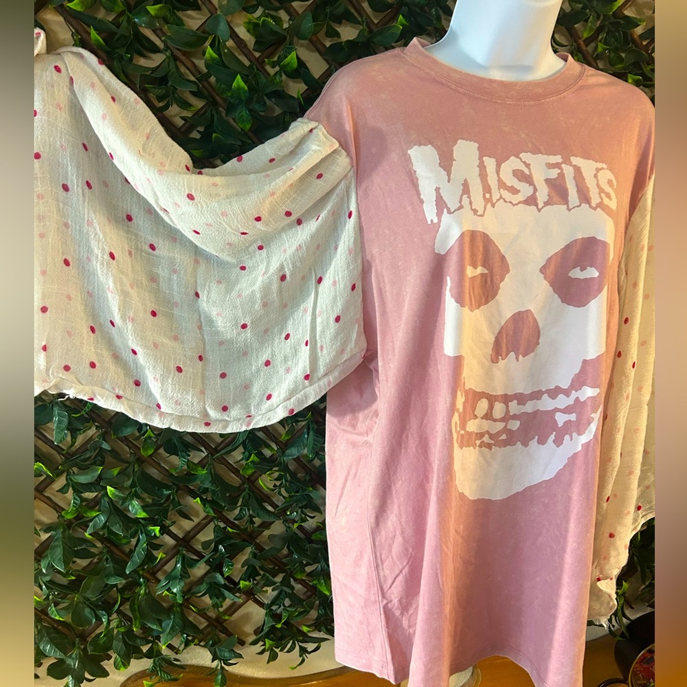 UPCYCLED one of a kind MISFITS Music Band Shirt